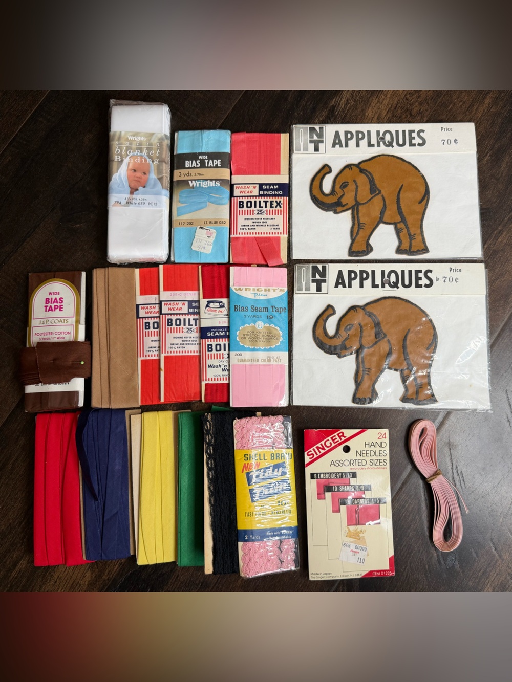 Vintage Assorted Sewing Trims Quilts Hand made projects